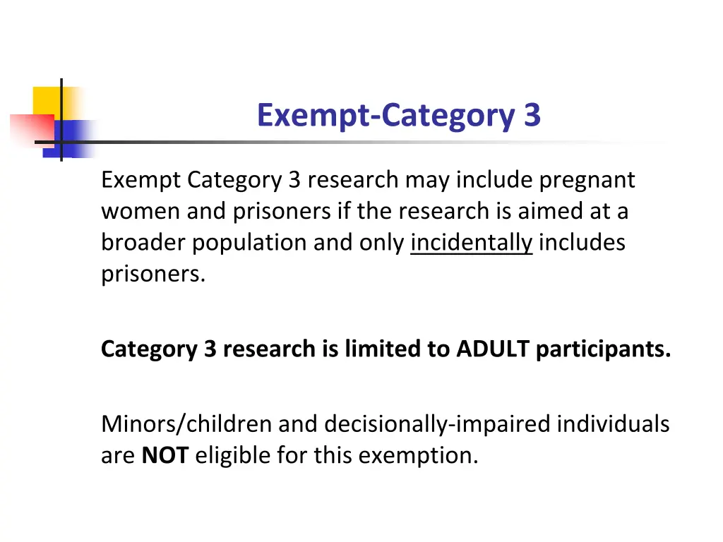 exempt category 3 3