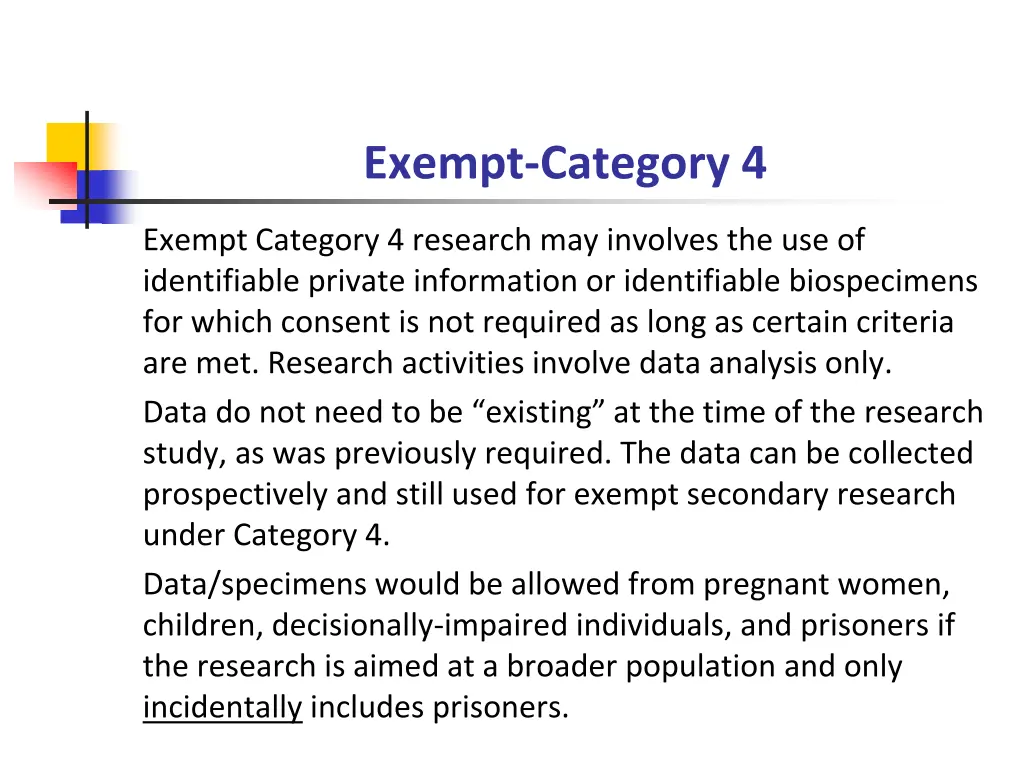 exempt category 4