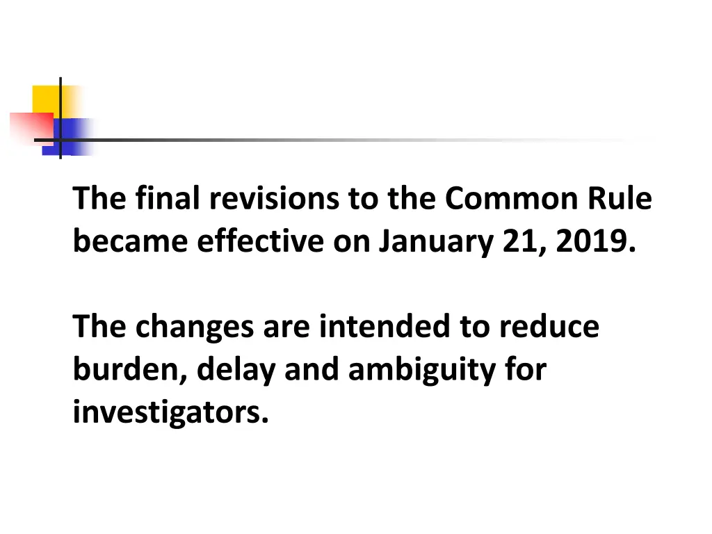 the final revisions to the common rule became