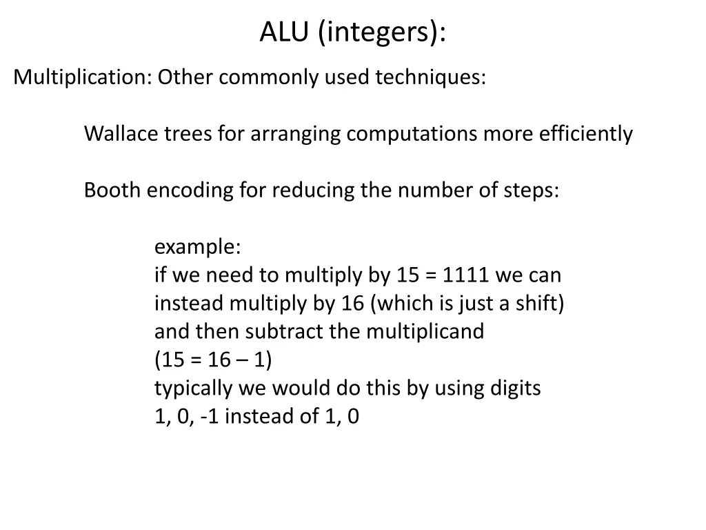 alu integers 2