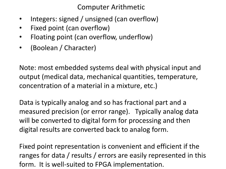 computer arithmetic
