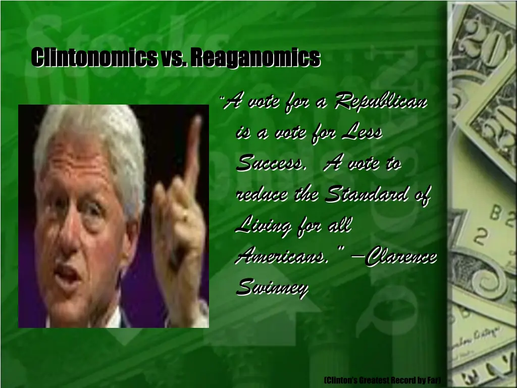clintonomics clintonomics vs reaganomics