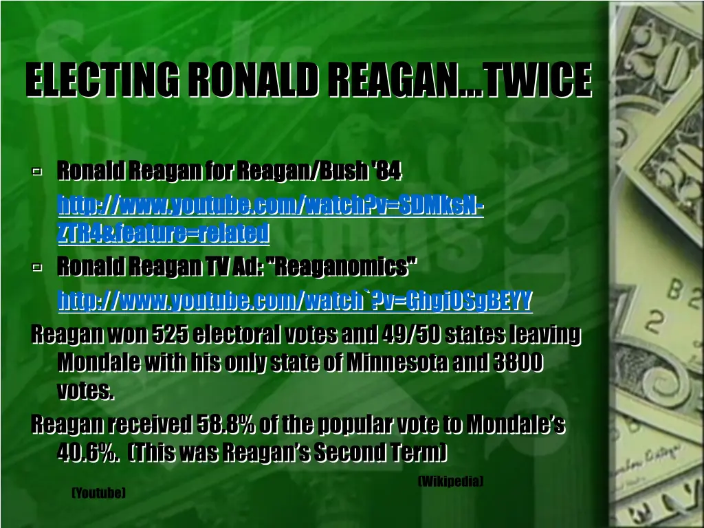 electing ronald reagan twice