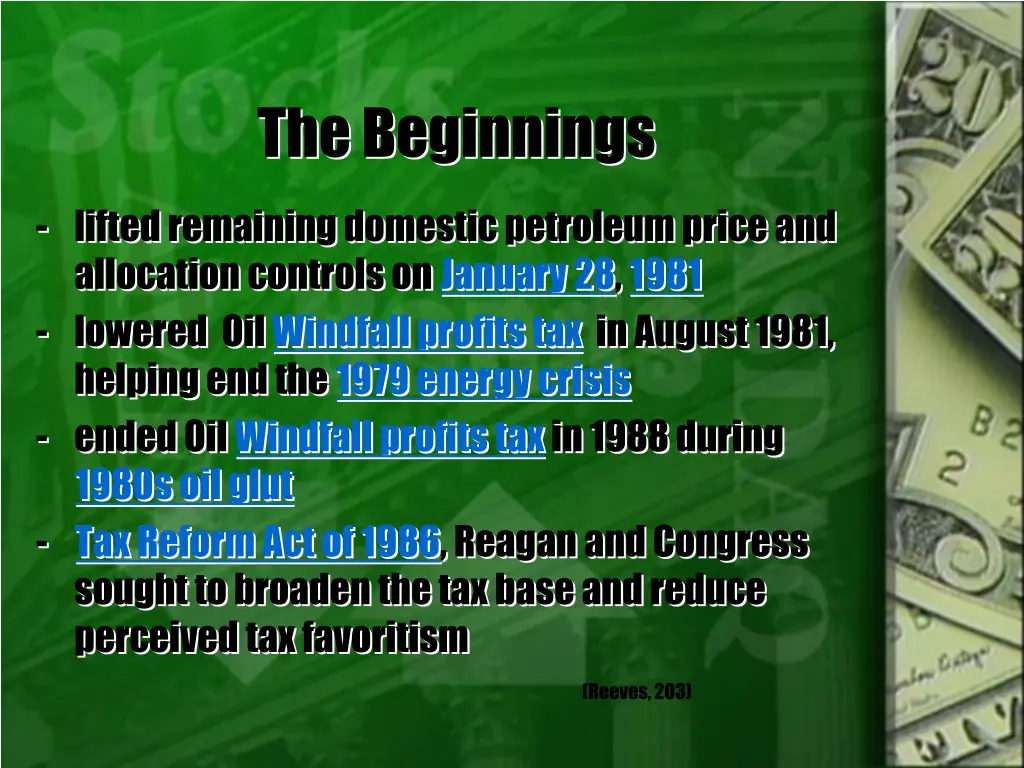 the beginnings
