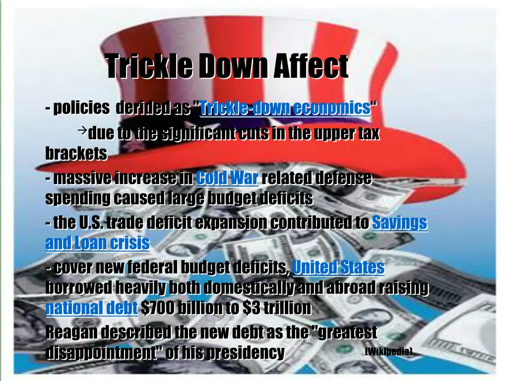 trickle down affect