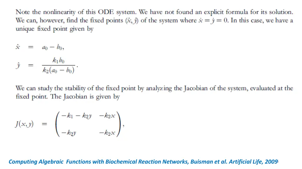 computing algebraic functions with biochemical 1