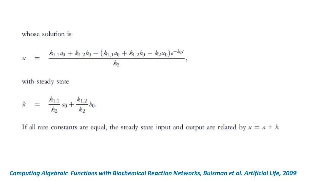 computing algebraic functions with biochemical
