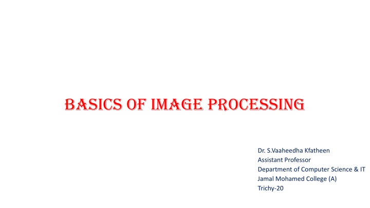 basics of image processing