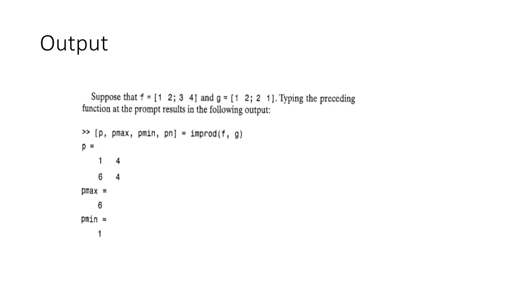 output