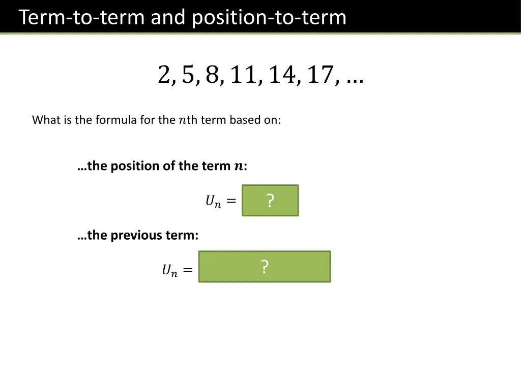 term to term and position to term