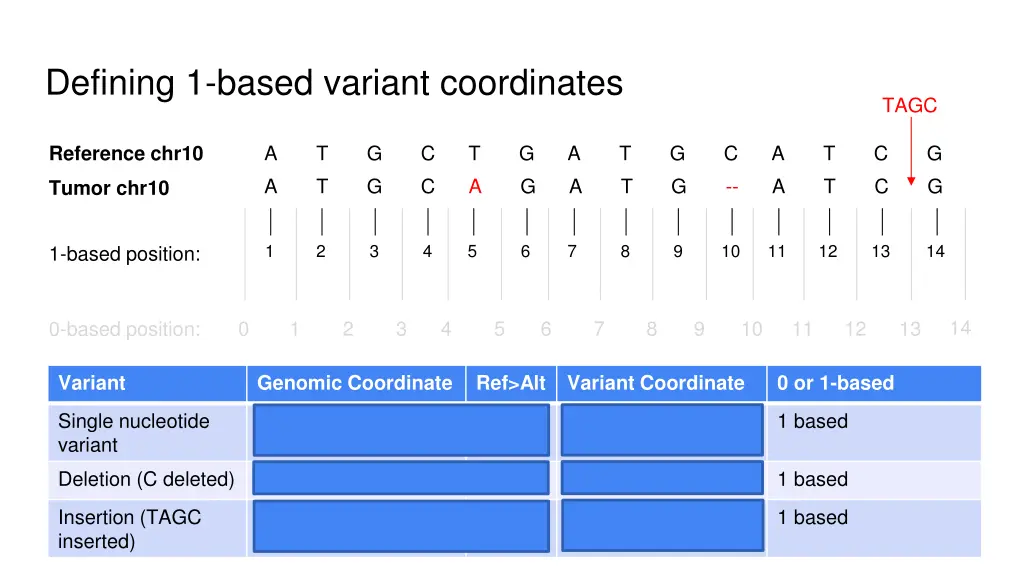 defining 1 based variant coordinates