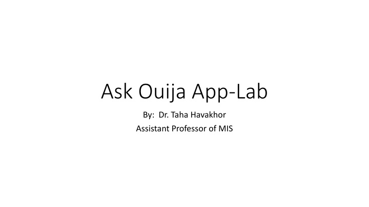 ask ouija app lab