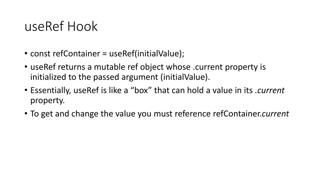 useref hook
