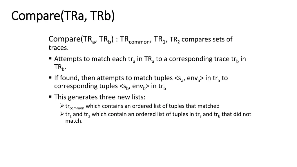 compare compare tra