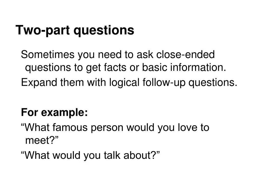 two part questions