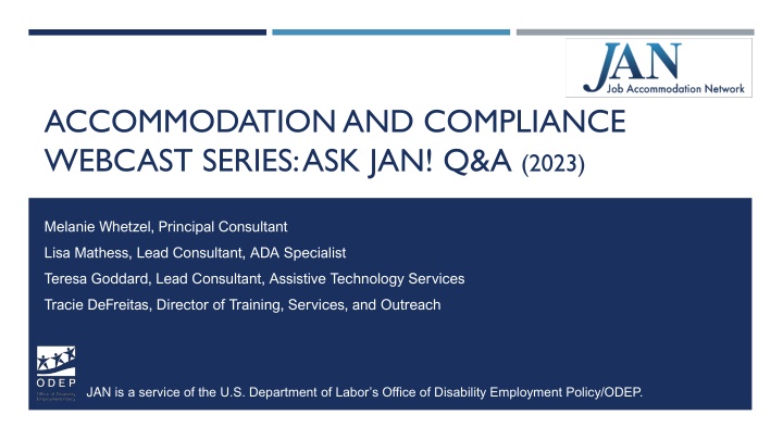 accommodation and compliance webcast series