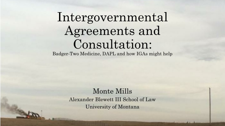 intergovernmental agreements and consultation