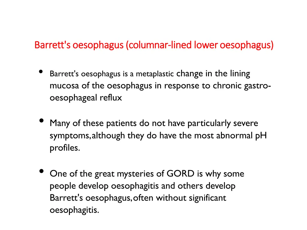 barrett s barrett soesophagus oesophagus columnar