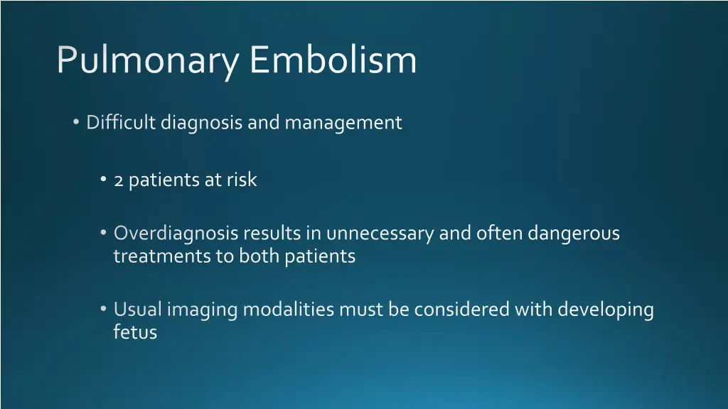 pulmonary embolism