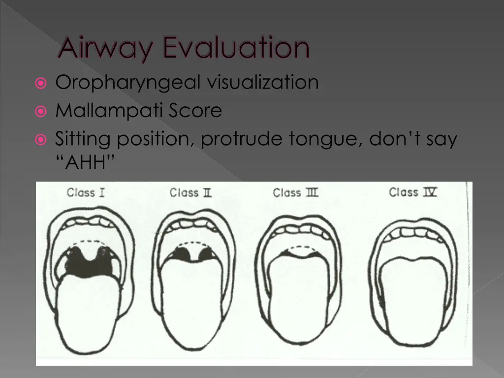 airway evaluation oropharyngeal visualization