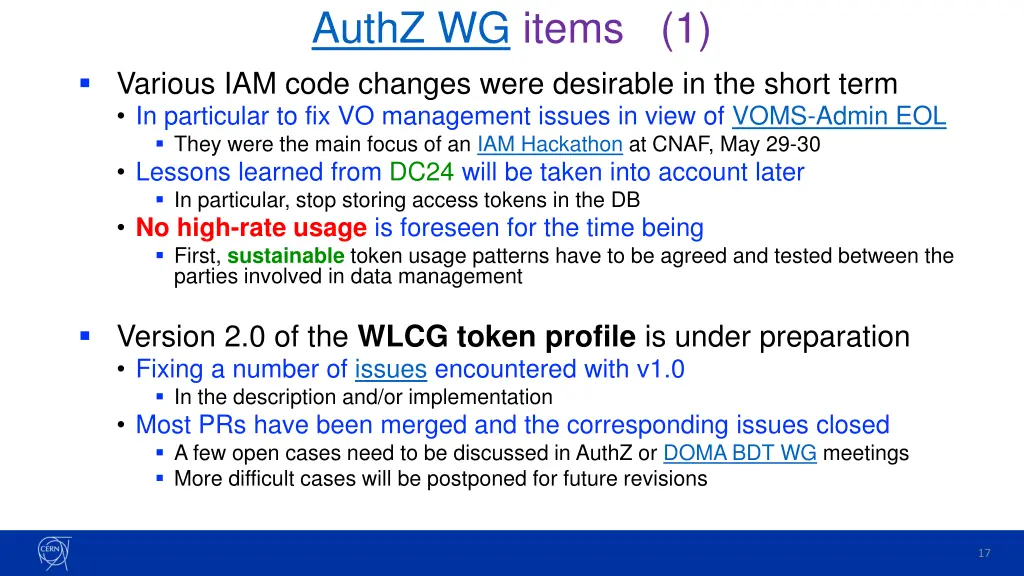 authz wg items 1