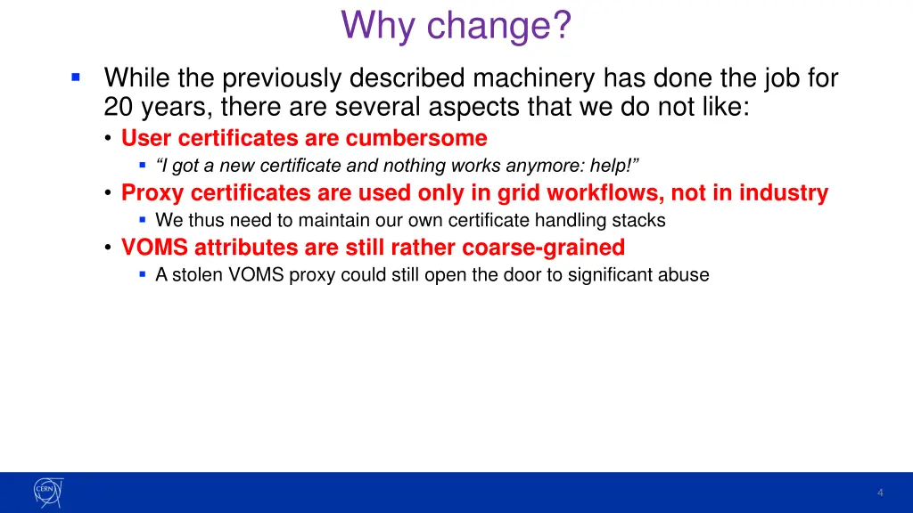 why change