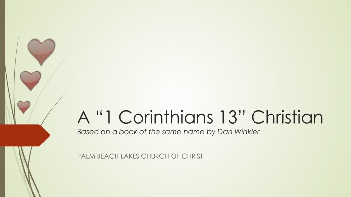 a 1 corinthians 13 christian based on a book