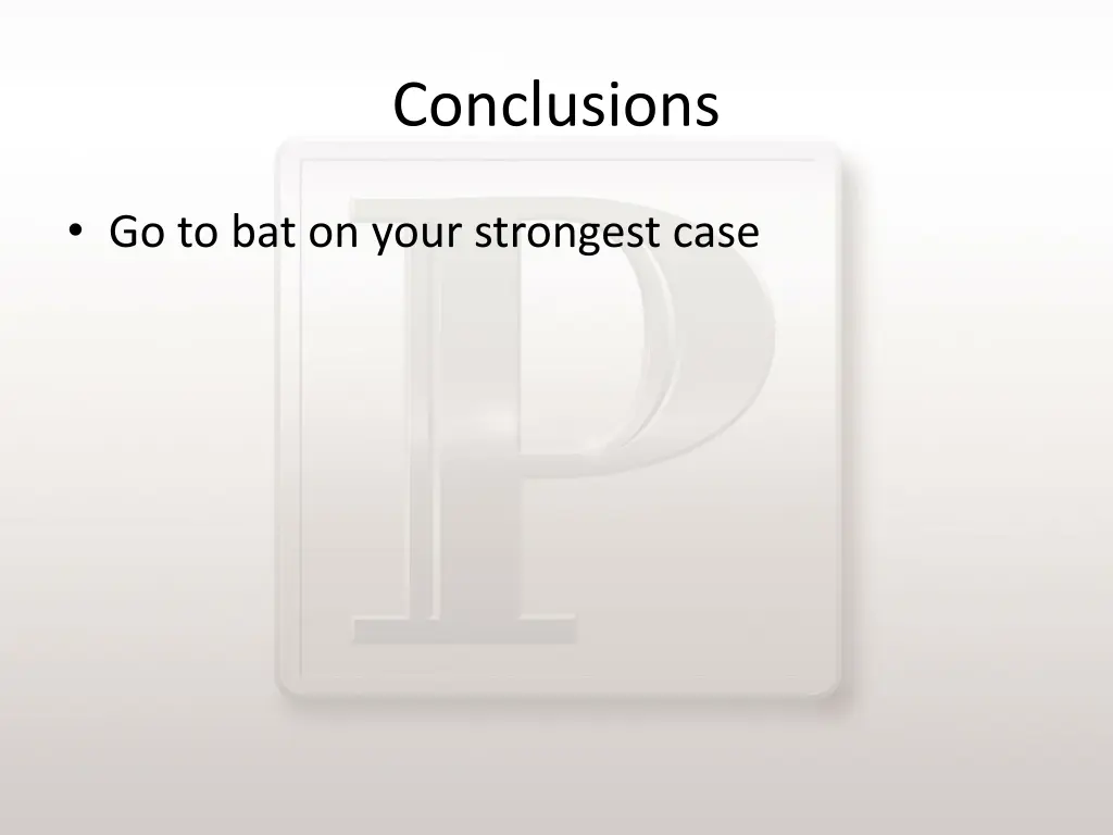 conclusions