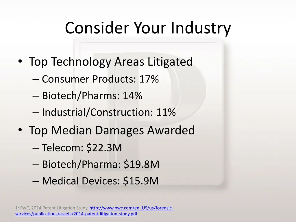 consider your industry