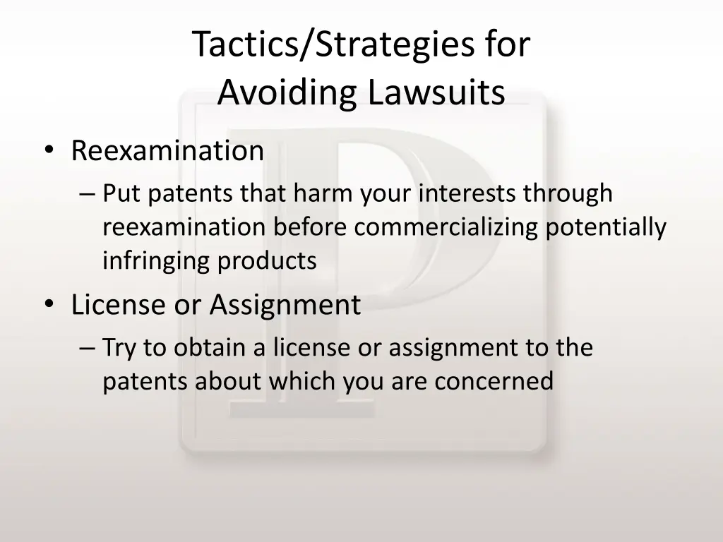 tactics strategies for avoiding lawsuits 2