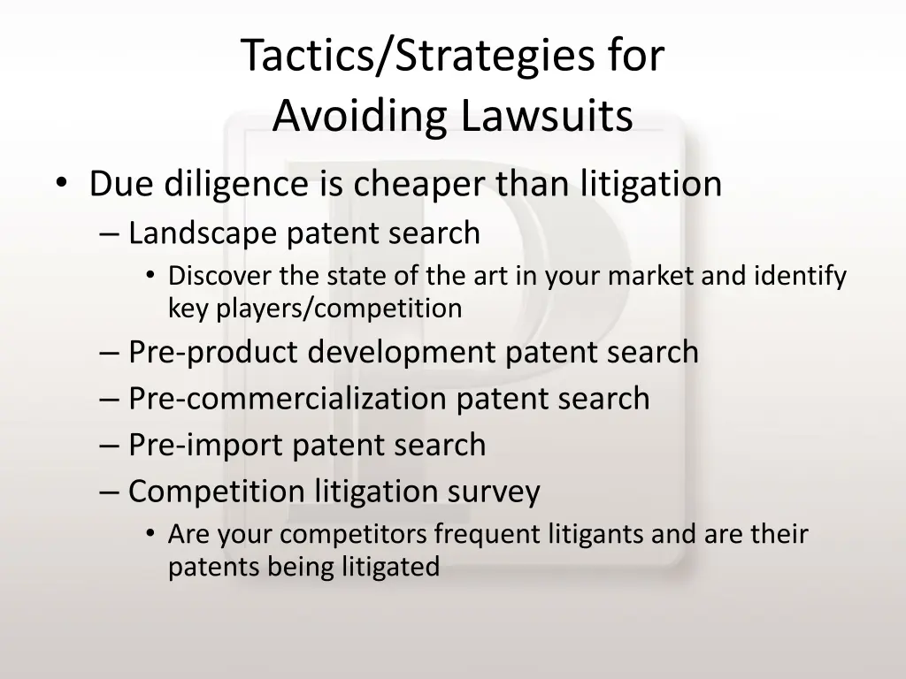 tactics strategies for avoiding lawsuits