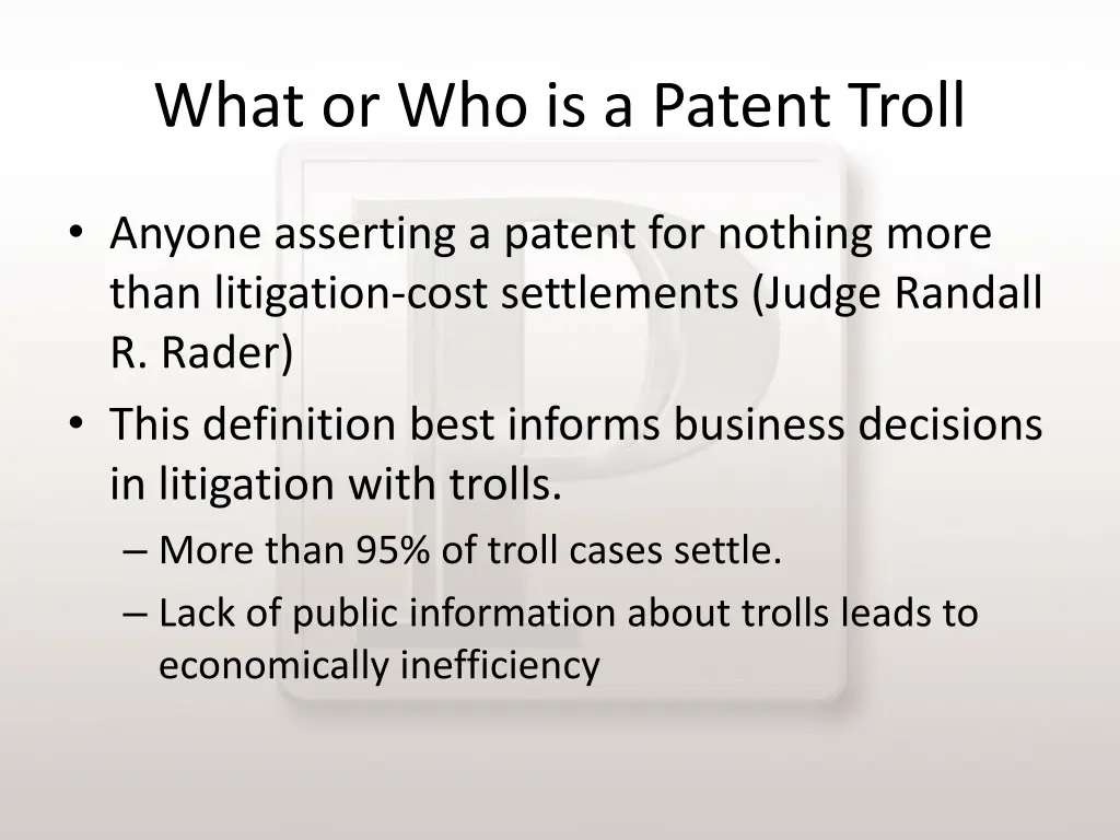 what or who is a patent troll 3