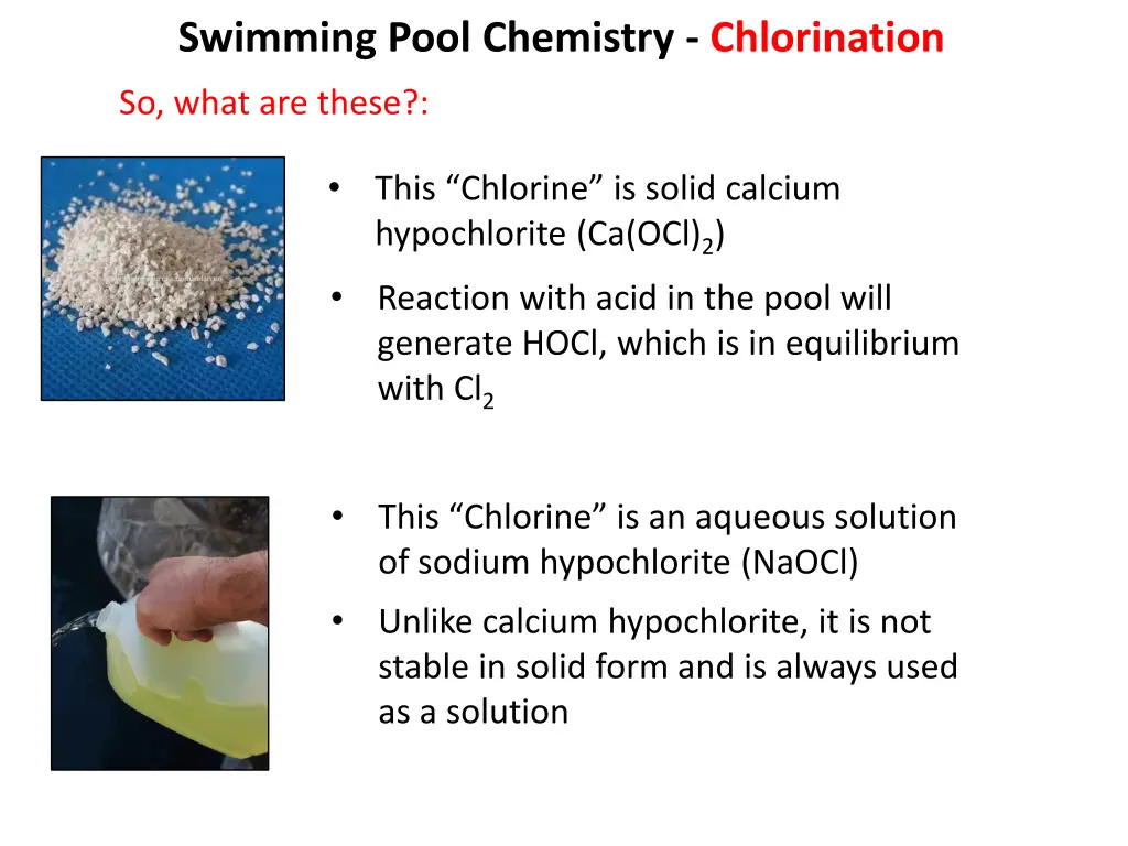 swimming pool chemistry chlorination 1