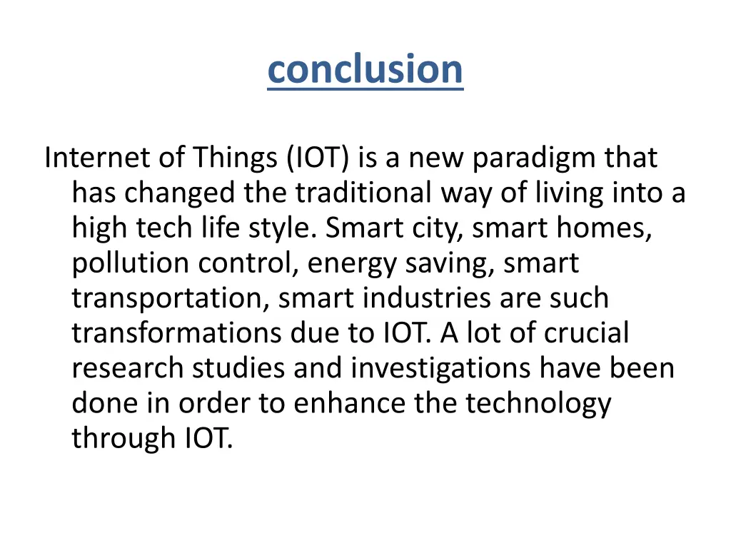 conclusion