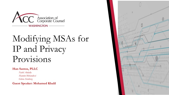 modifying msas for ip and privacy provisions