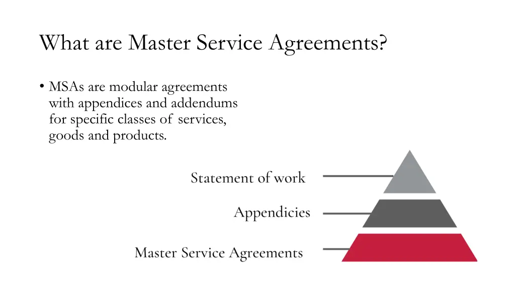 what are master service agreements