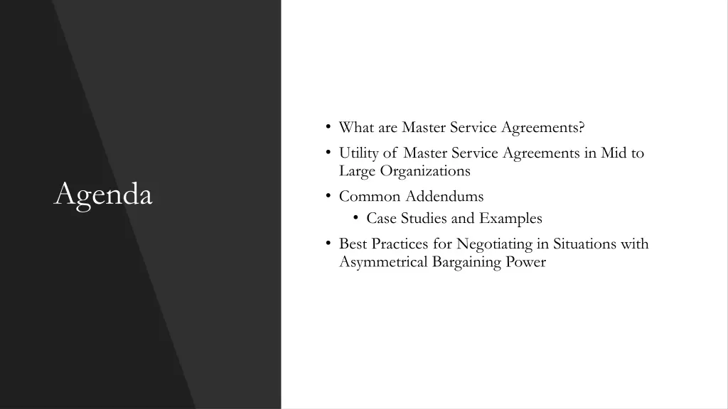 what are master service agreements utility