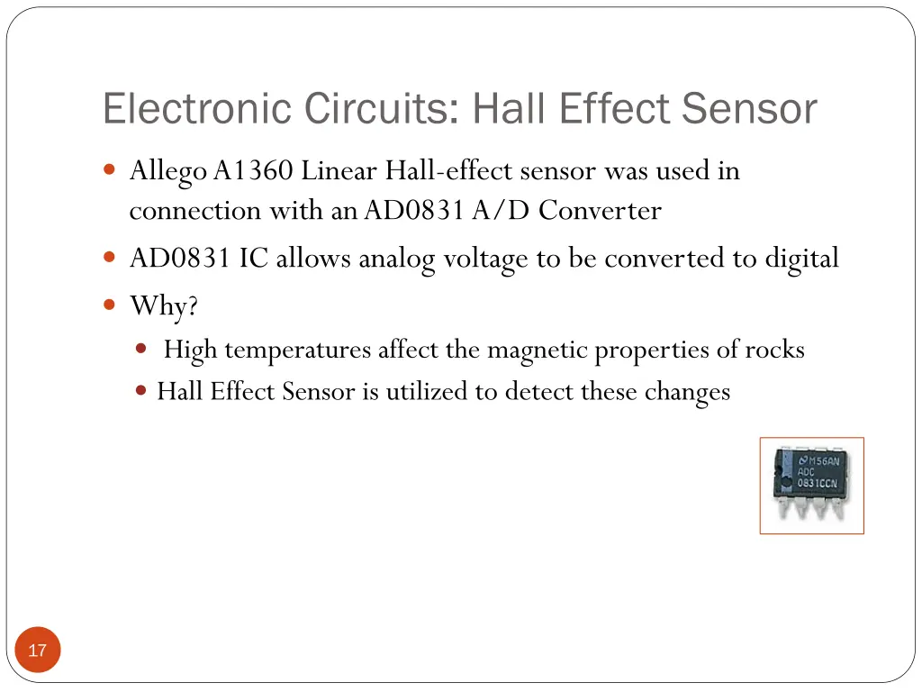electronic circuits hall effect sensor