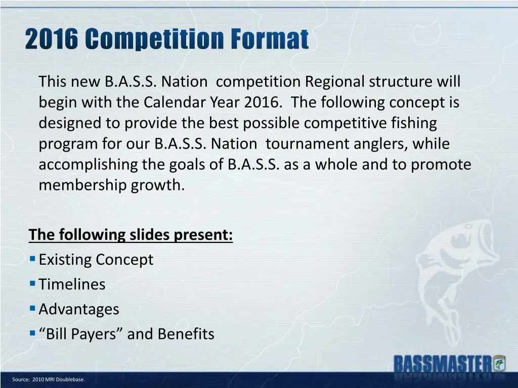 2016 competition format