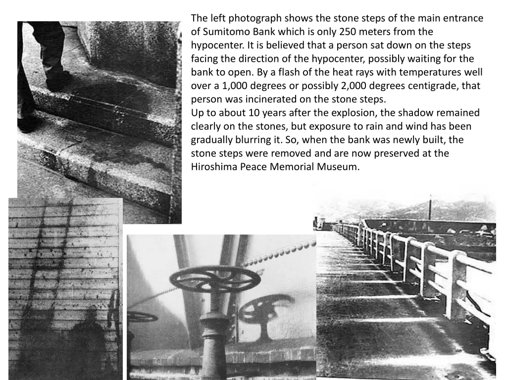 the left photograph shows the stone steps