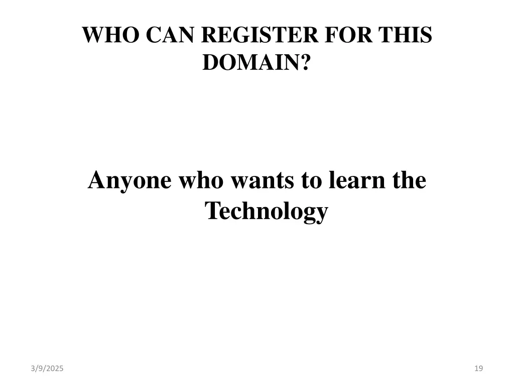 who can register for this domain