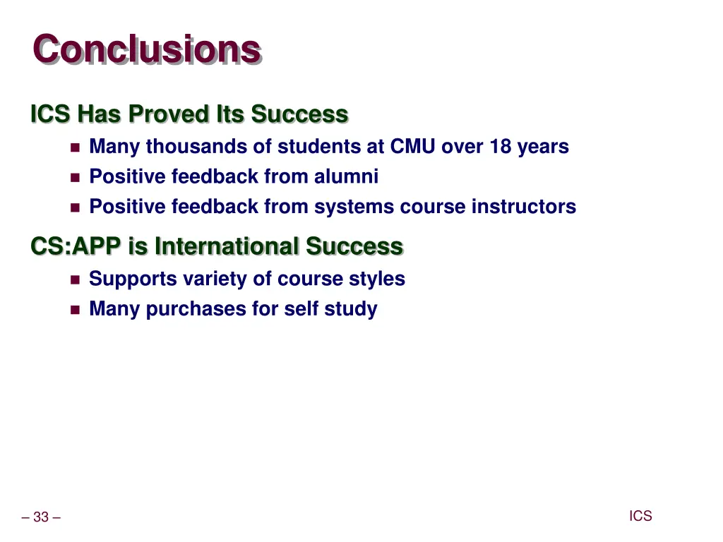 conclusions
