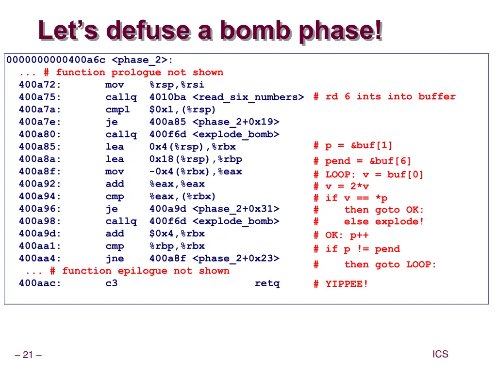 let s defuse a bomb phase