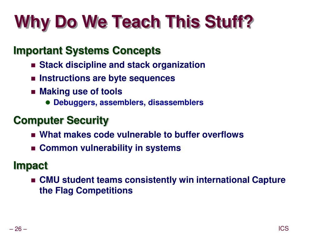 why do we teach this stuff