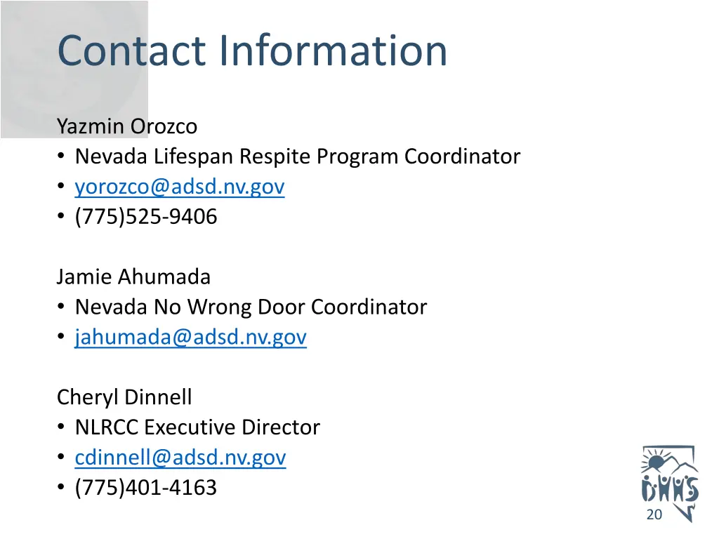 contact information