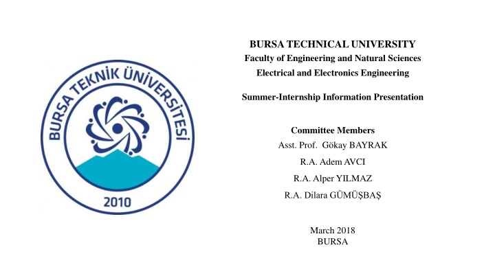 bursa technical university faculty of engineering