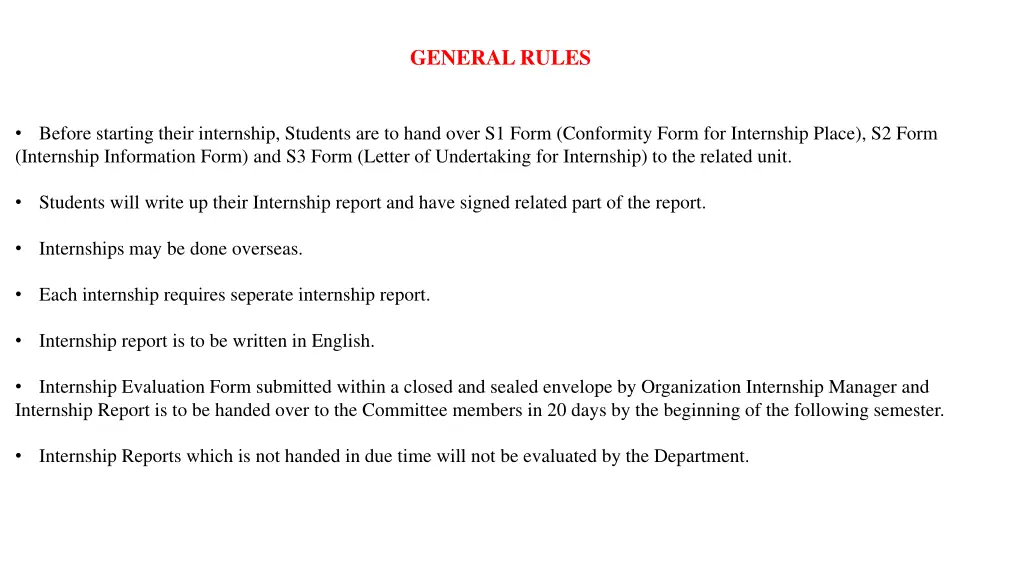 general rules