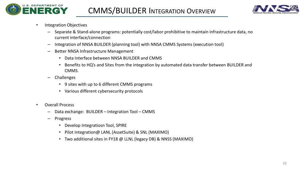 cmms builder i ntegration o verview