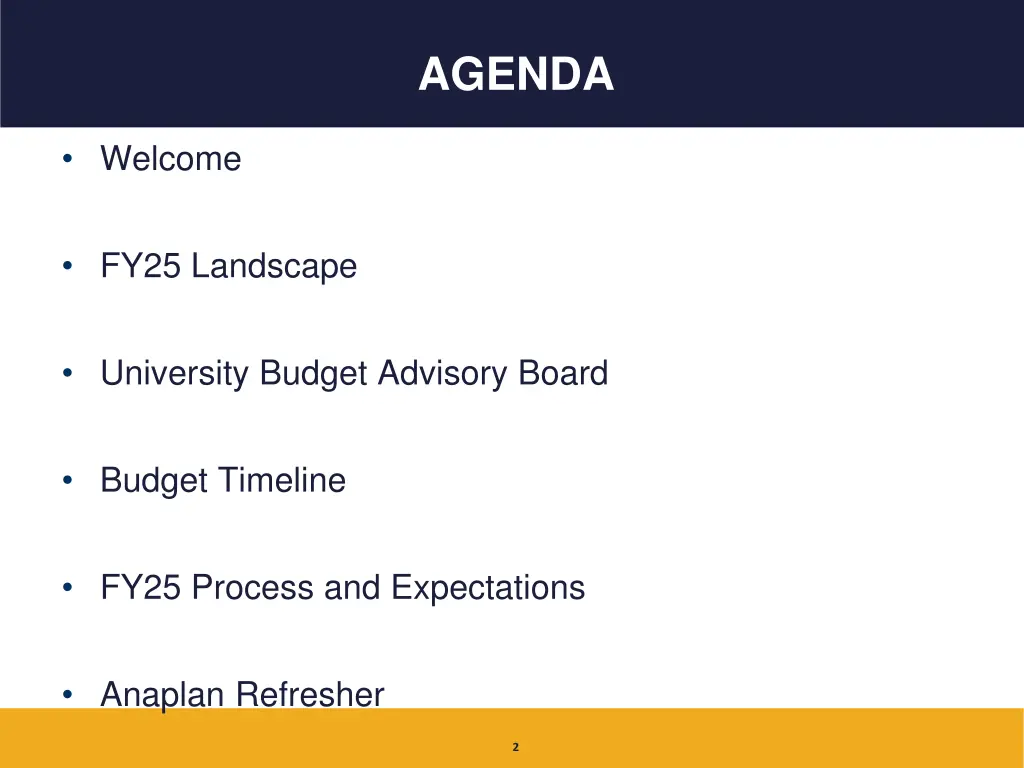 agenda