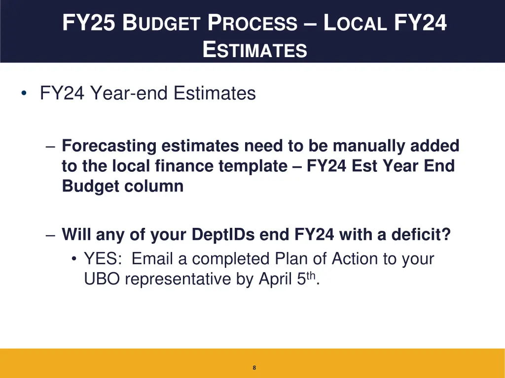 fy25 b udget p rocess l ocal fy24 e stimates